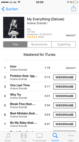 Der 1. Titel den ich nicht erneut laden kann, (Intro). - (Musik, Download, iTunes)