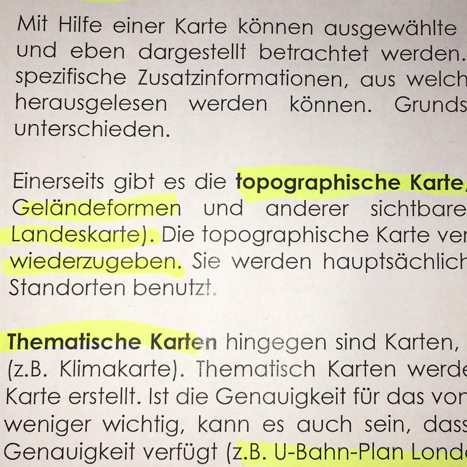 Gemeinsamkeiten der Thematischen Karte und topografischen Karte Gemeinsamkeiten der Thematischen Karte und topografischen Karte