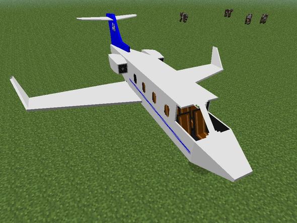 Hier ein Beispiel für die Flans-Mod: der Learjet28 - (PC, Games, Minecraft)