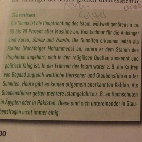 - (Islam, Sunnite, schiite)
