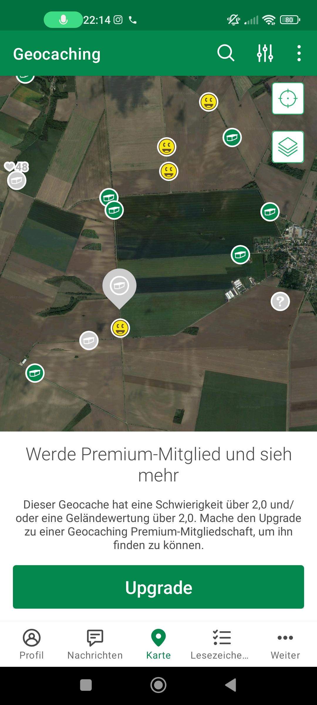 Geocatching App Geocaching Premium? (App, Webseite, Geo)