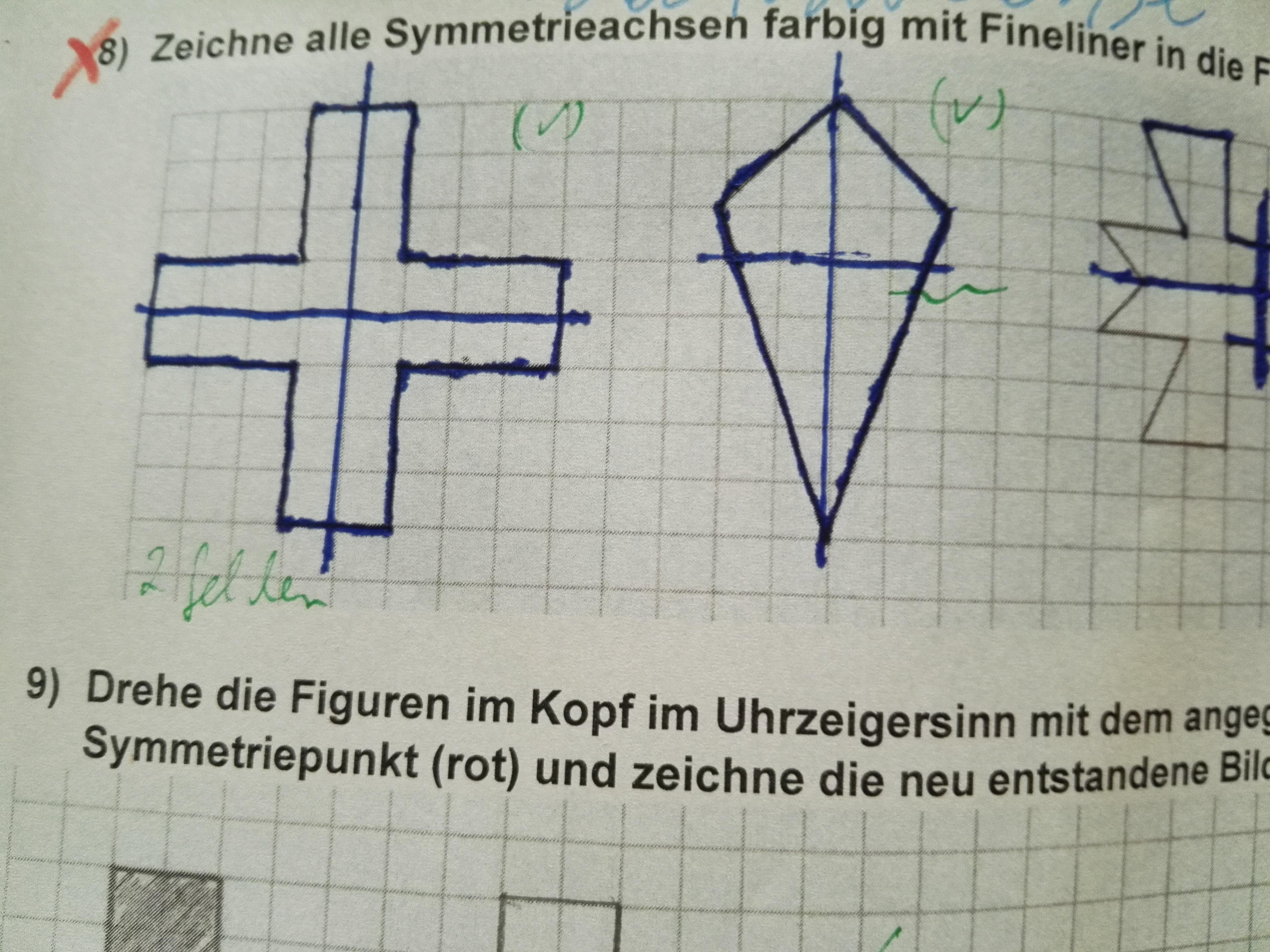 Geometrie? Mathe? Symmetrie? Achsensymmetrie? (Schule, Mathematik, Test)
