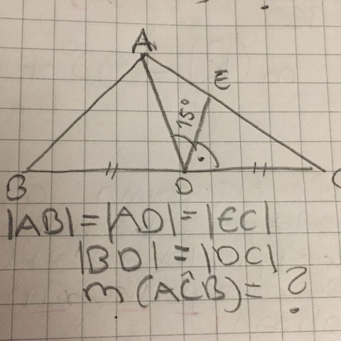 Gesucht m(ACB) - (Mathematik, Geometrie, Dreieck)