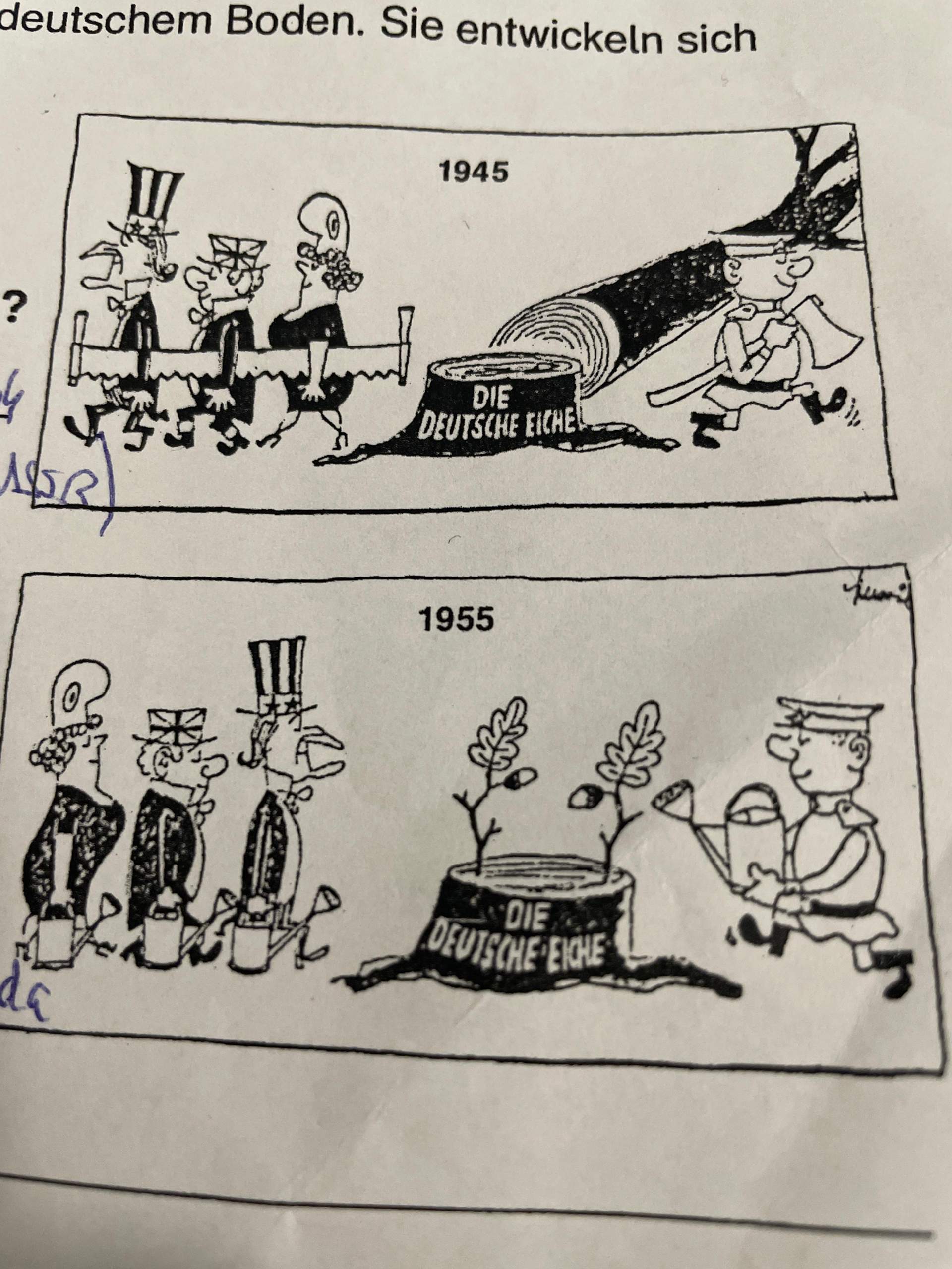 Karikatur Deutschland Nach 1945 Geschichte karikatur? (Deutschland, Deutsch, Krieg)