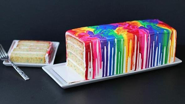 Melted Rainbow - (Küche, backen, Kuchen)