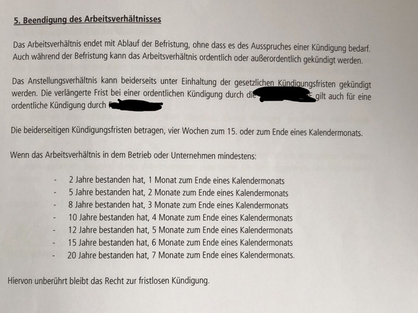 Gesetzliche Kündigungsfrist Vor Vertraglicher Arbeitsrecht