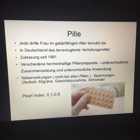 Erkläre die pille mit Nebenwirkungen etc - (Sexualität, Biologie, Verhütung)