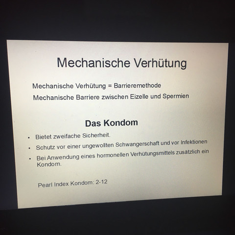 Dann erkläre ich die mechanische verhütungsmethode  - (Sexualität, Biologie, Verhütung)