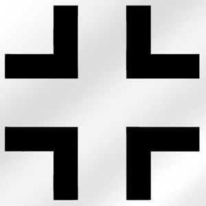 Dies ist das Balkenkreuz der deutschen Luftwaffe zu Zeiten des ZweitenWeltkriegs - (Politik, Kleidung, Gesetz)