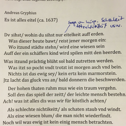 hier das Gedicht  - (Deutsch, Gedicht, Analyse)