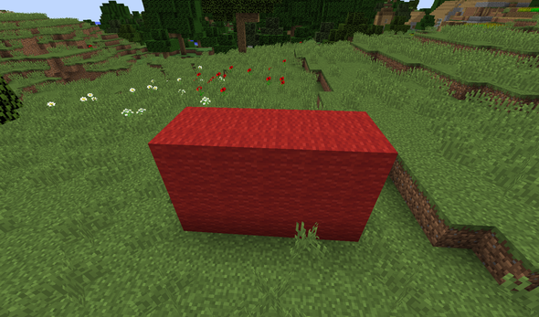 das Rote ist der Bereich - (Minecraft, Command, testen)