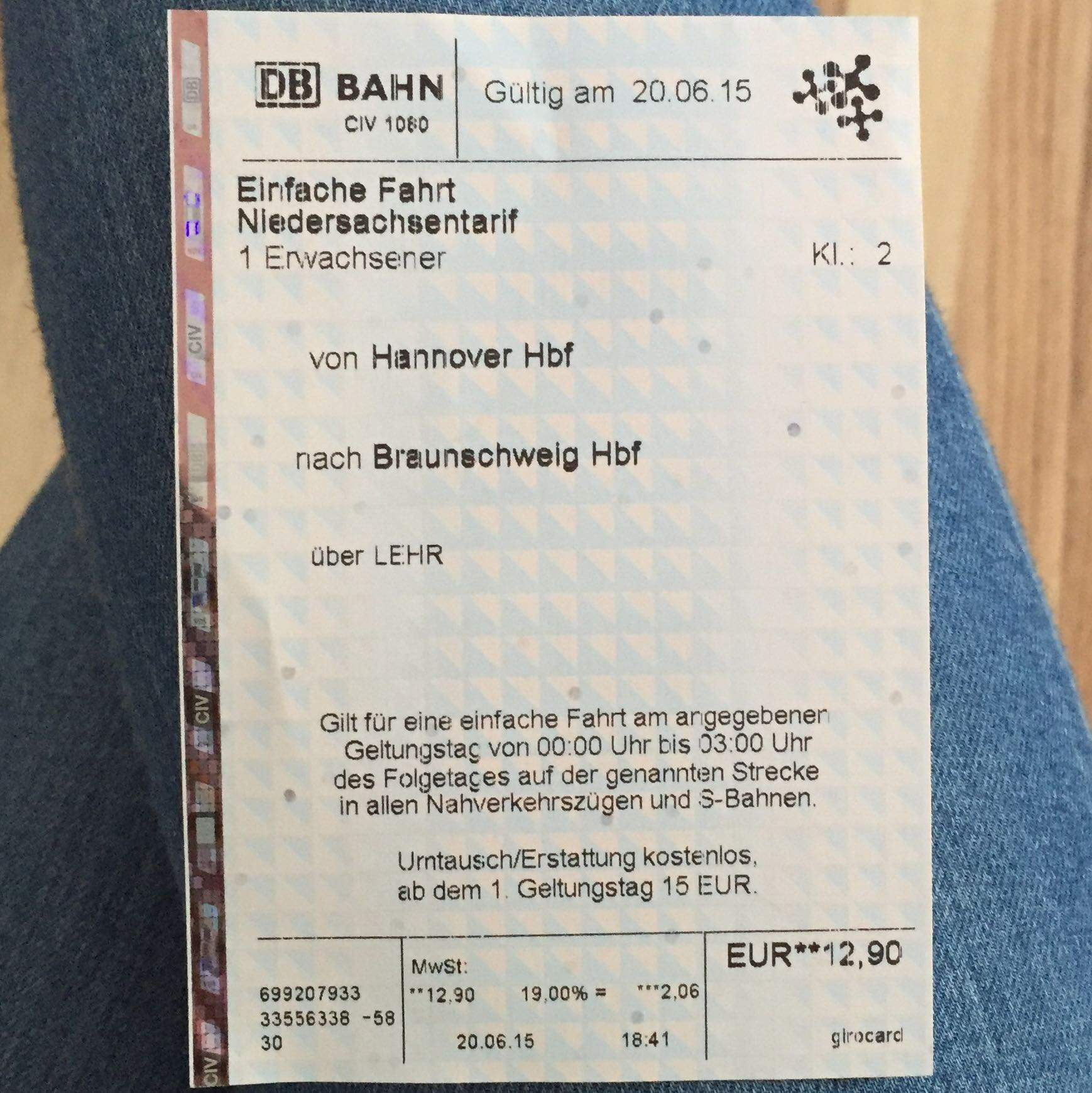 Gilt das DB Ticket für den ganzen Tag? (Bahn, Zug)