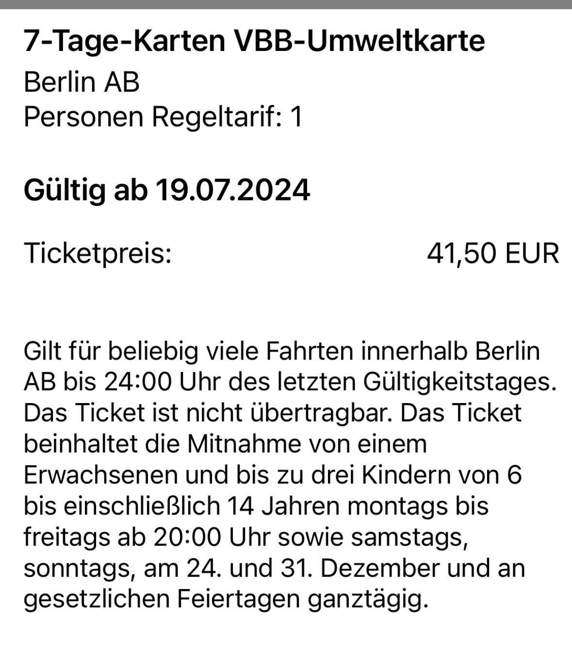 Was Ist Ein Bvg-ticket? Gilt dieses bvg ticket für 2 Personen? (Bus, Fahrkarte, ÖPNV)