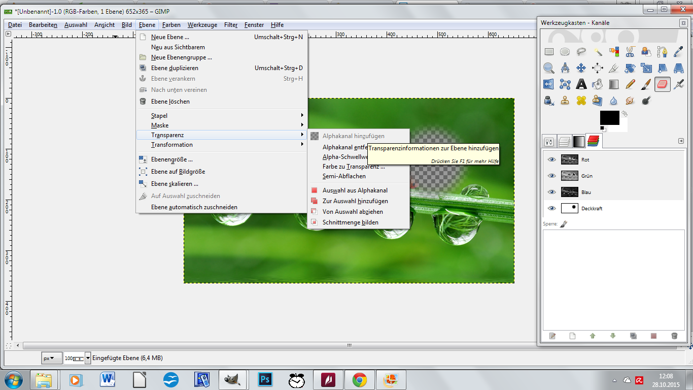 Gimp Warum Werden Die Bilder Nicht Als Transparenter Hintergrund Gespeichert Fotos Bearbeiten
