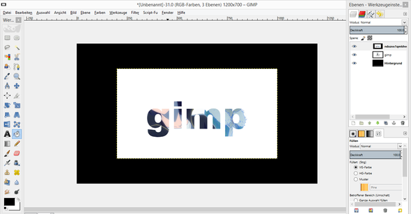 Gimp 2 Bild in Text einfügen ? (gimp2) Gimp 2 Bild in Text einfügen ? (gimp2)