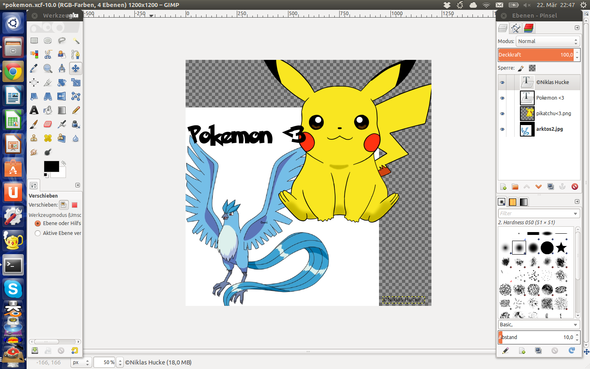 Da im Hintergrund - (Pokemon, Gimp, weiss)