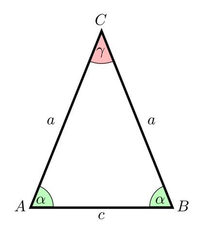 Gleichschenkliges Dreieck C? (Schule, Technik, Mathe)