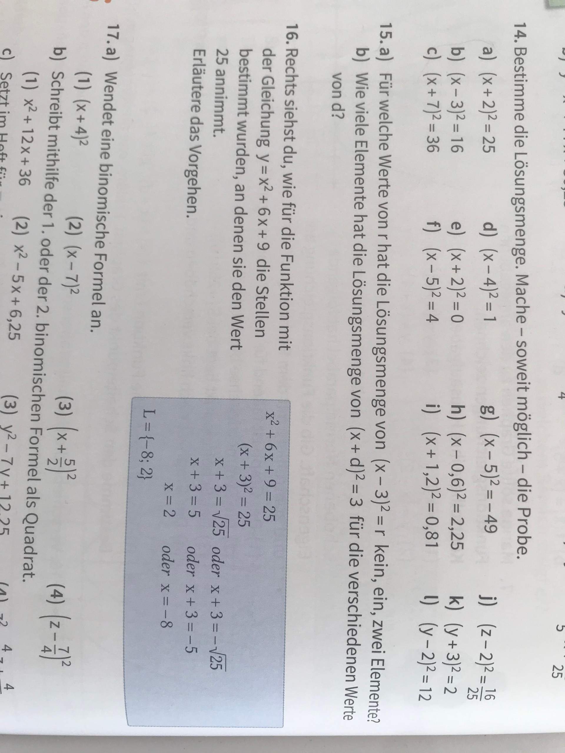 Gleichungen Der Form X D 2 R Mathe Mathematik Hausaufgaben