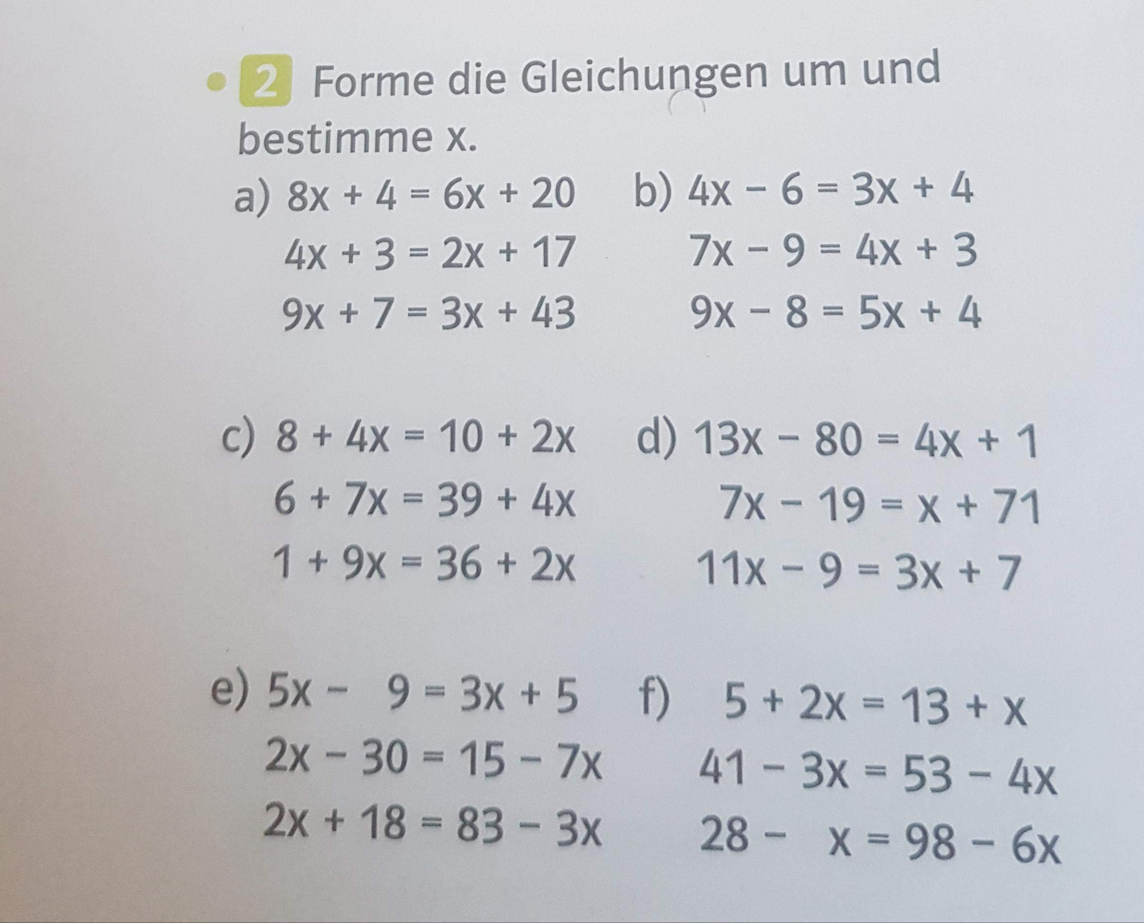 Gleichungen mit x auf beiden Seiten? (Mathematik)