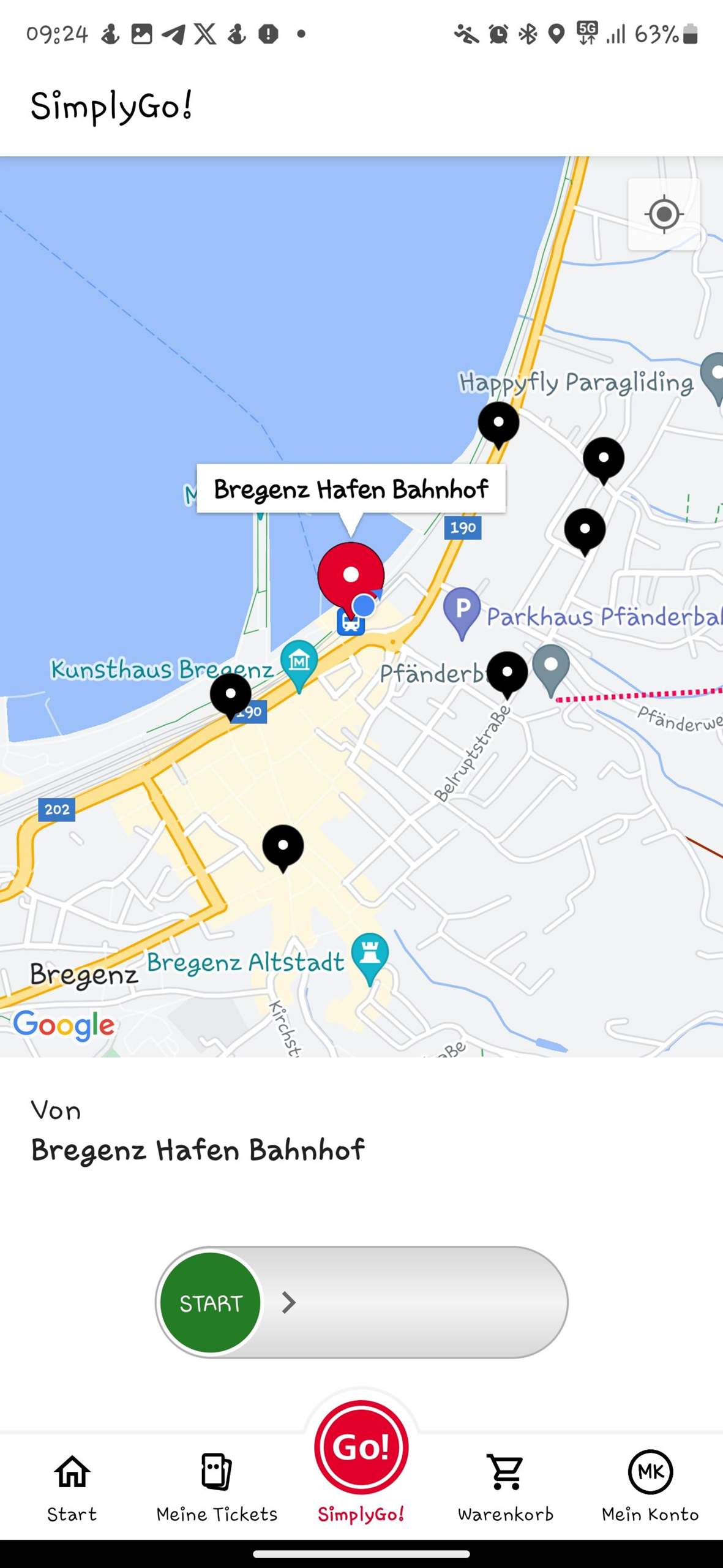 GO Funktion für DB? (Ticket, Österreich, Zug)