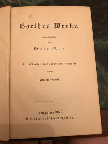 Goethe Widmung von 1832 wertvoll?