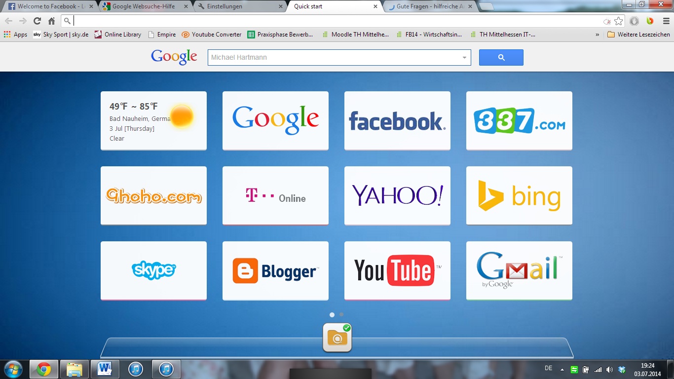google chrome startseite loschen