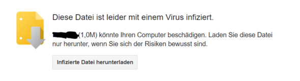Google Drive Virus erkannt?