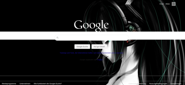 Google Hintergrund mit Stylish geändert, aber jetzt weißer balken in der Mitte. CSS Code kenner hier?