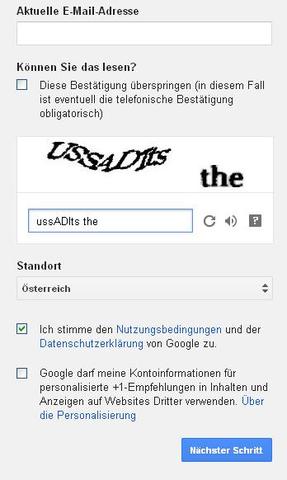 Bestätigen google umgehen konto Bestätigung des