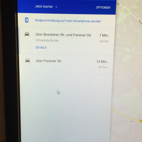 Mit Auto 7min ? - (Auto, Google Maps, Ankunft)