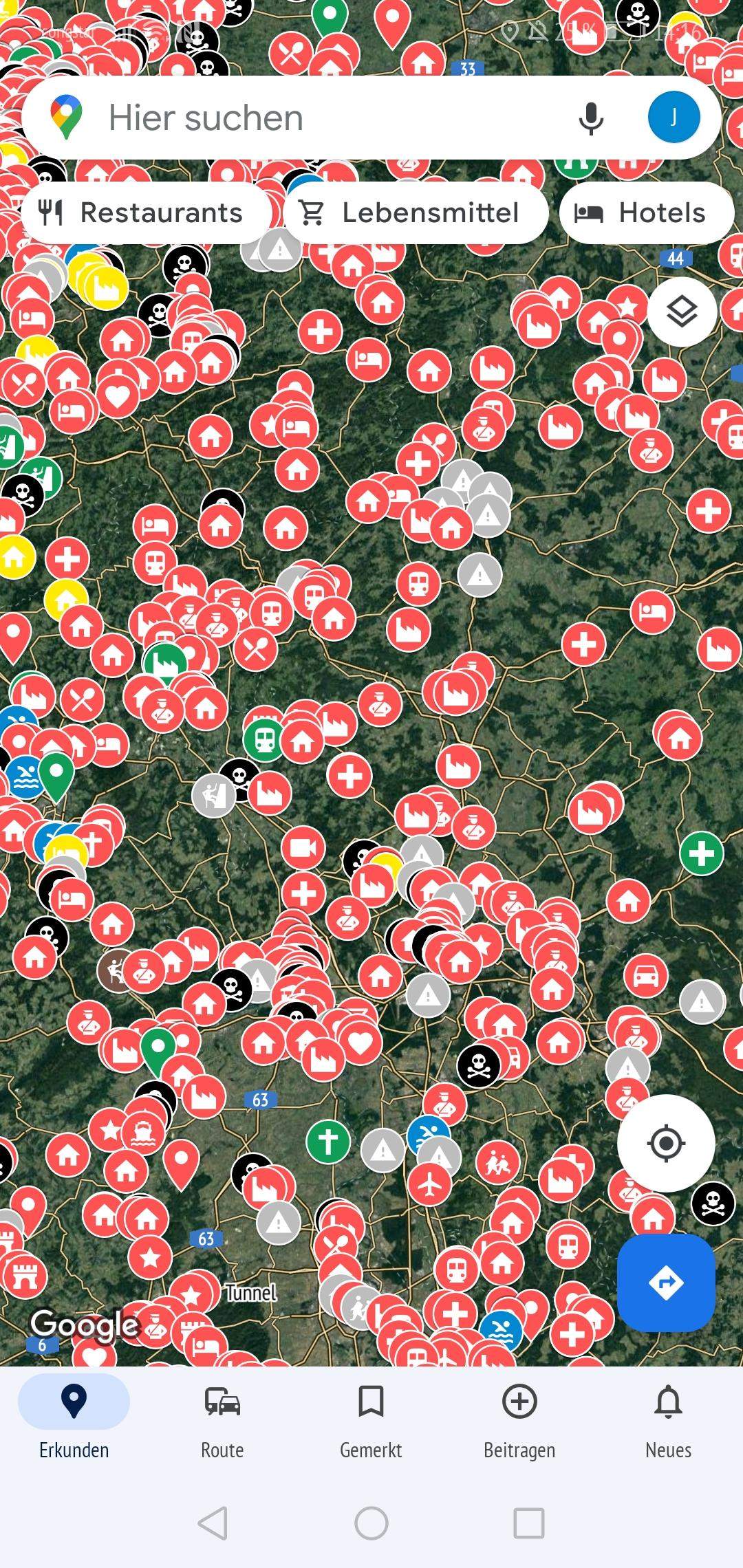 Google Maps Symbole ausstellen? Android, Symbol)