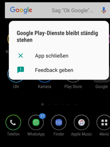 Google play dienste downgraden