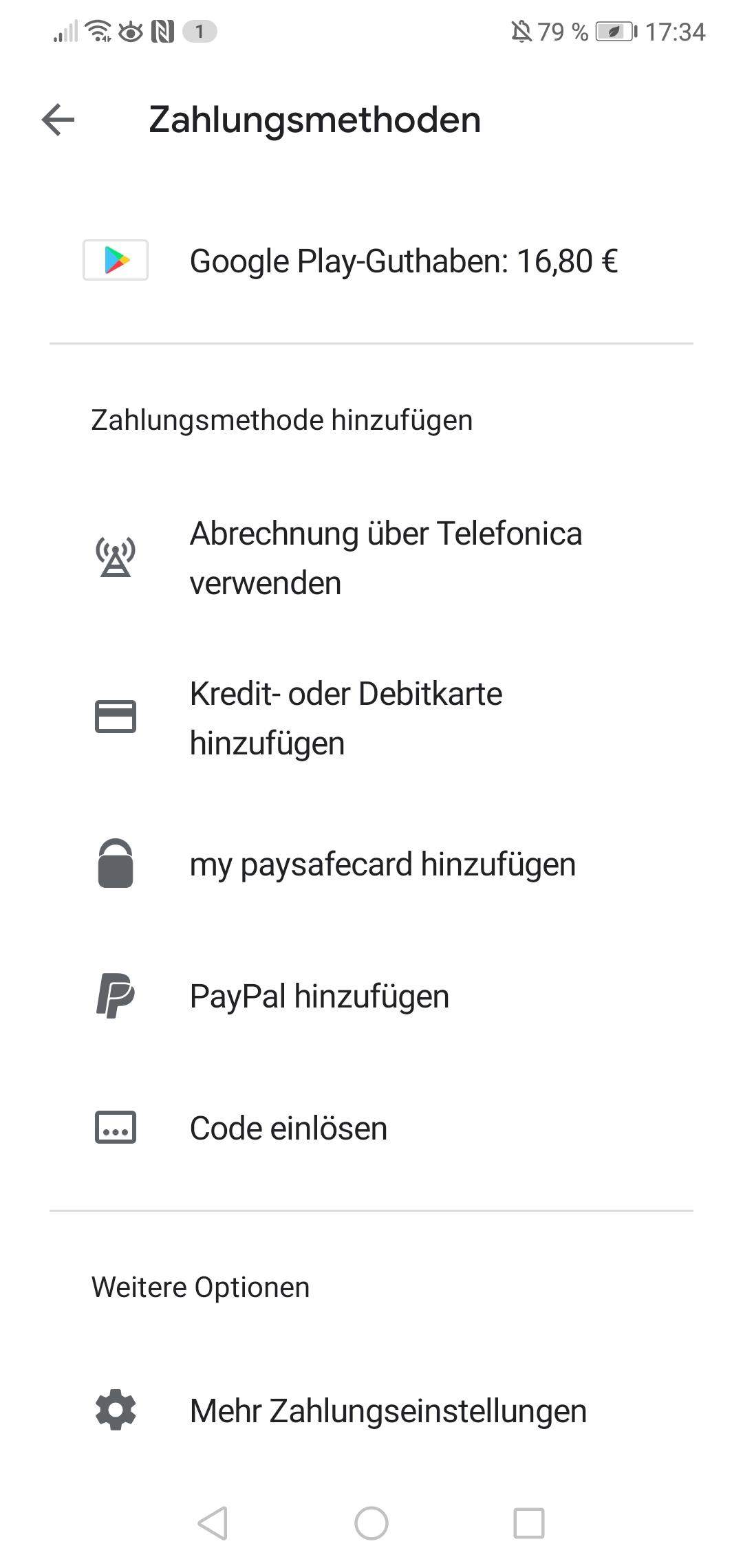 Google play Guthaben? (InApp Käufe)