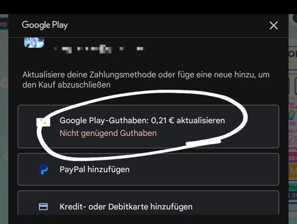 Google Play Guthaben nicht einlösbar? (Google Play Store, InApp Käufe)