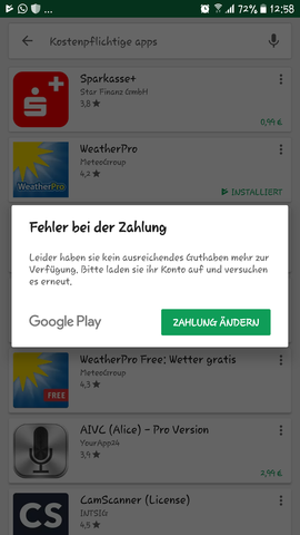 Die Fehlermeldung.. - (Handy, Android, Google)