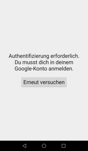 Google Play Store "Authentifizierung erforderlich. Du musst dich in deinem Google-Konto anmelden."?
