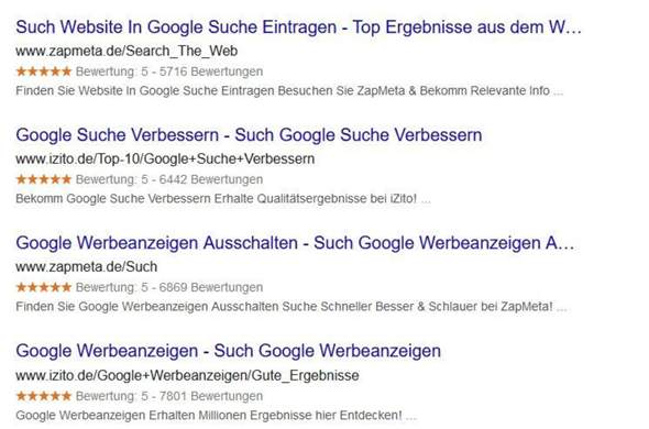 Google Suche Werbeanzeigen entfernen?