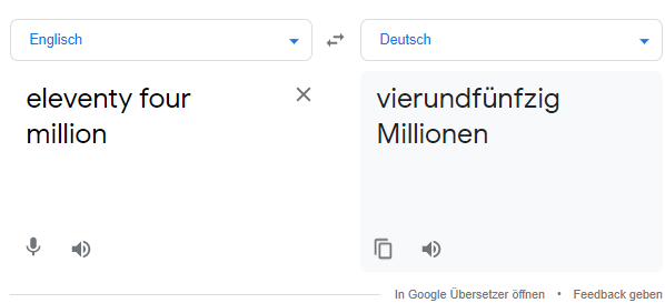 Google Übersetzer Fehler?