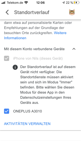 Google Umfragen Standortverlauf Aktivieren Umfrage Datenschutz Standort