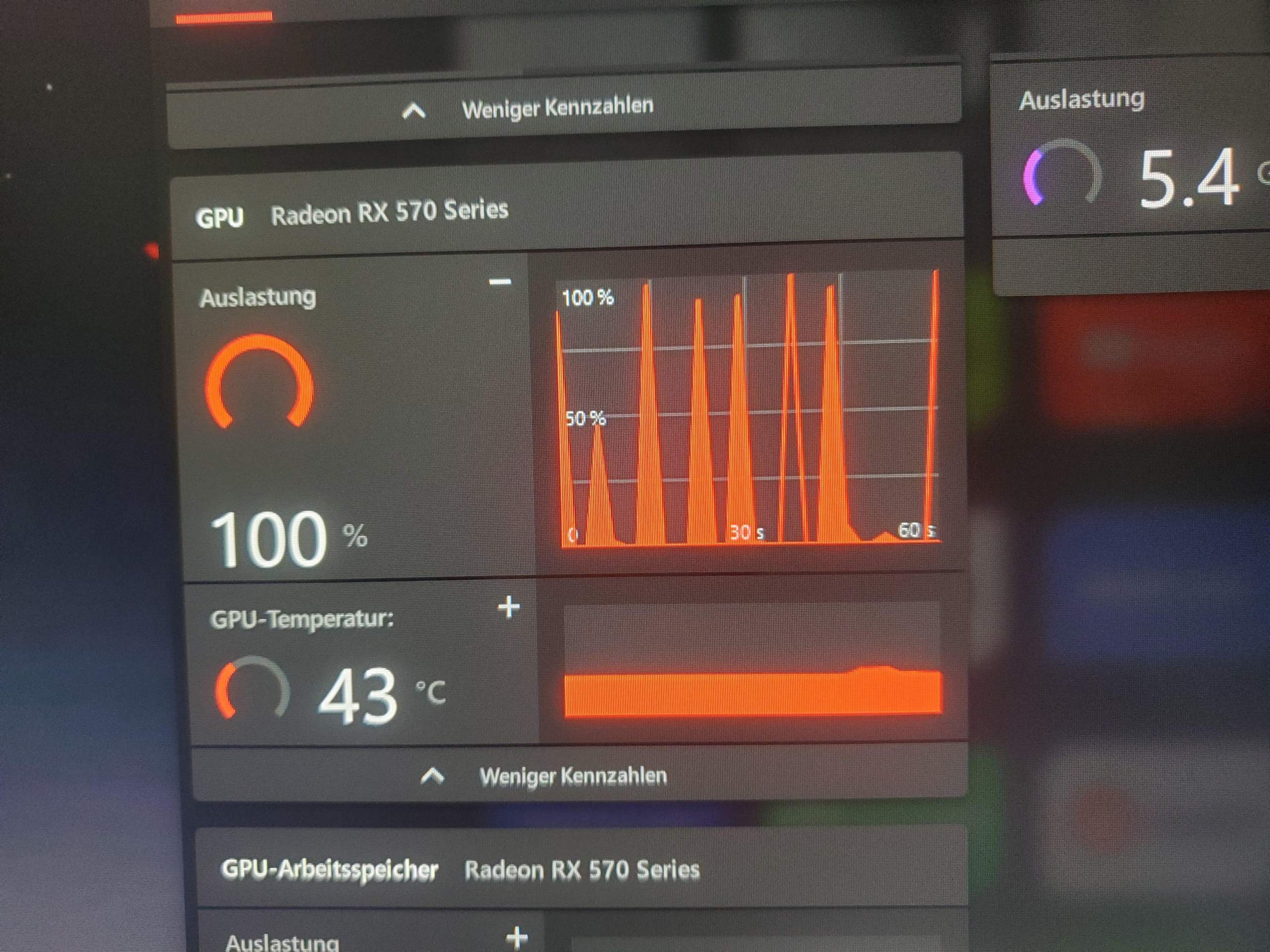 GPU springt von 0 auf 100 (Auslastung)? (Grafikkarte, AMD Radeon)
