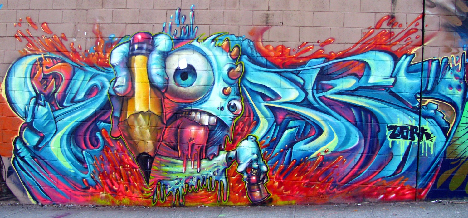  Graffiti  oder nutzloses randalieren Vandalismus 