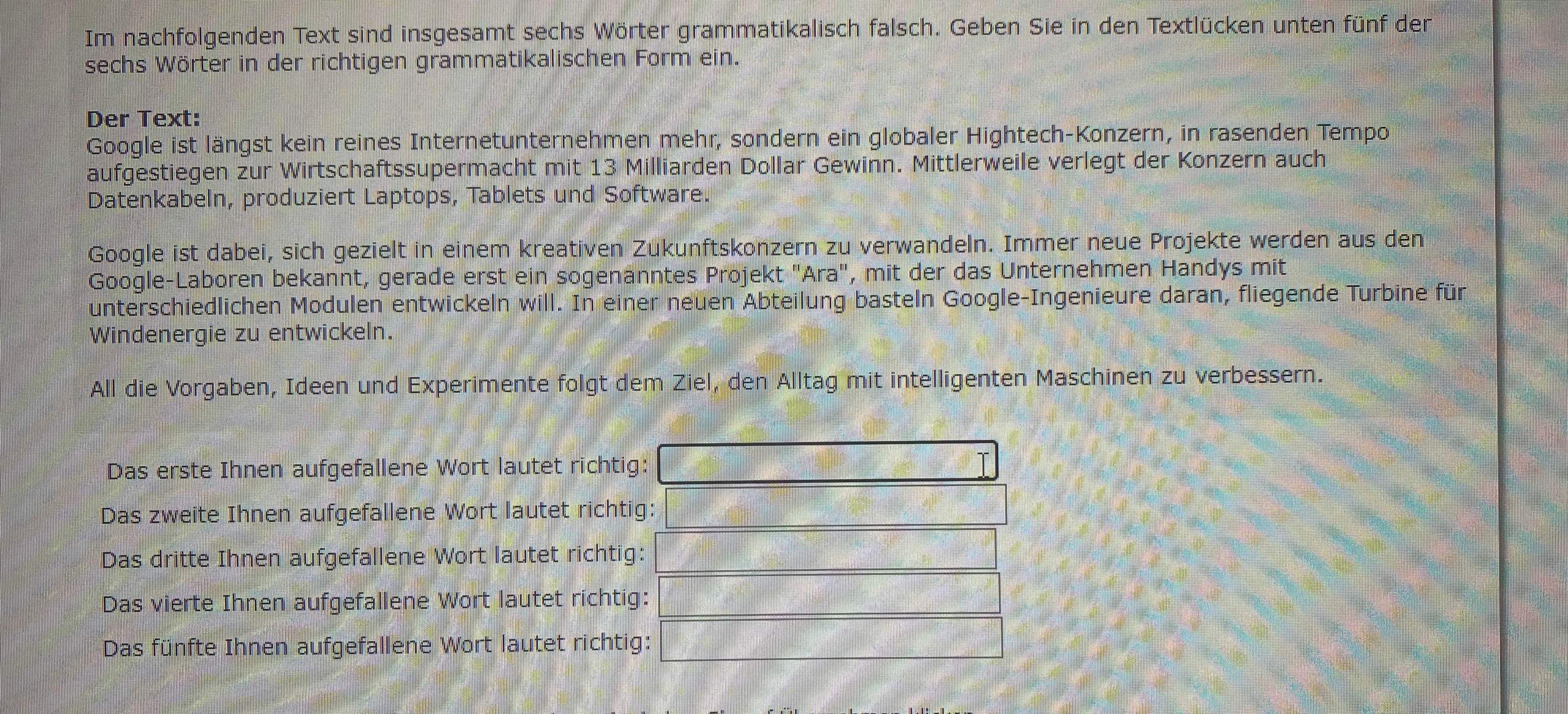 Grammatik Fehler finden? (Schule, Deutsch)
