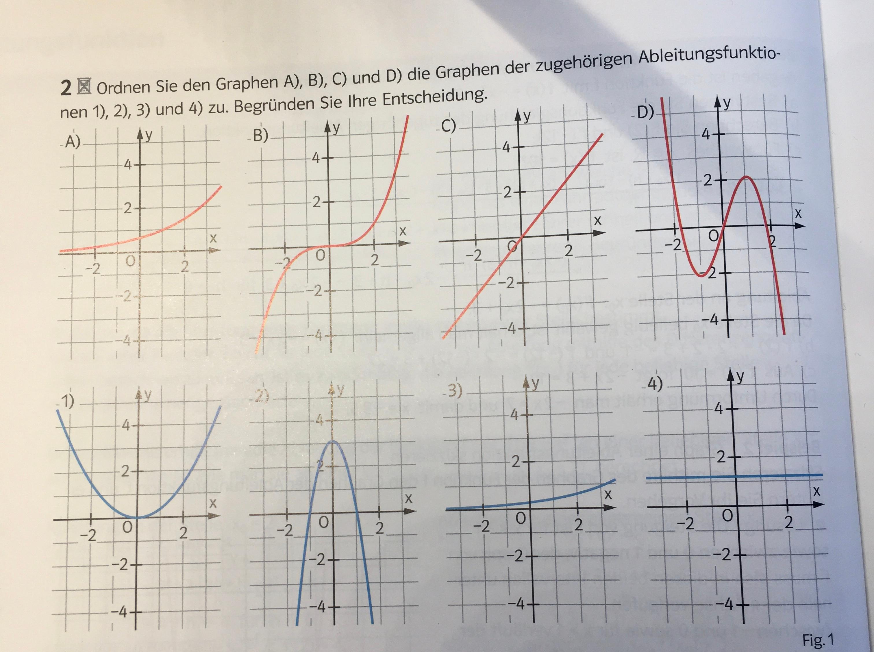 Graph Einer Ableitungsfunjtion Zuordnen Schule Mathe