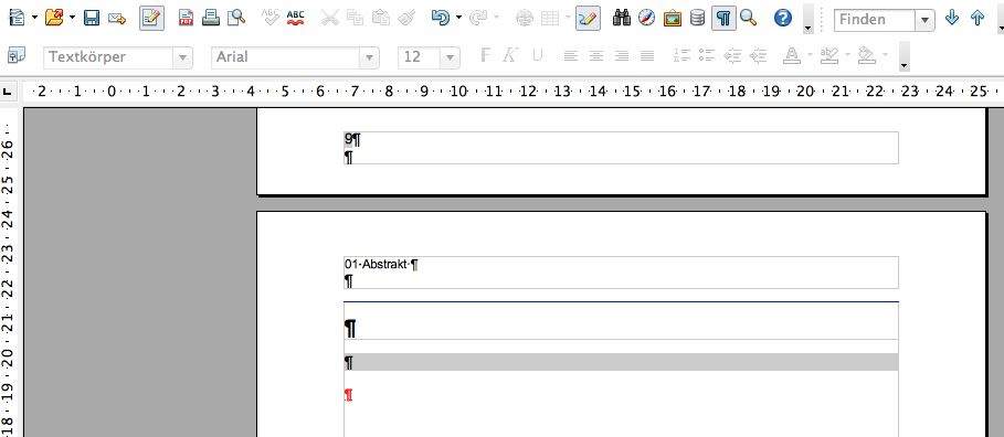 grauen Balken aus Formatvorlage Diplomarbeit in Open Office löschen/ Schreibschutz aufheben- wie ...