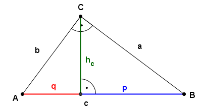 Grossen Seiten Im Rechtwinkligen Dreieck Berechnen Satz Des Pythagoras Kathetensatz