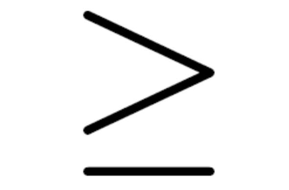 Größer oder gleich Zeichen? (Computer, Schule, Mathematik)