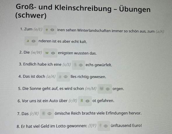 Groß und Kleinschreibung? (Schule, Deutsch, deutsche Grammatik)
