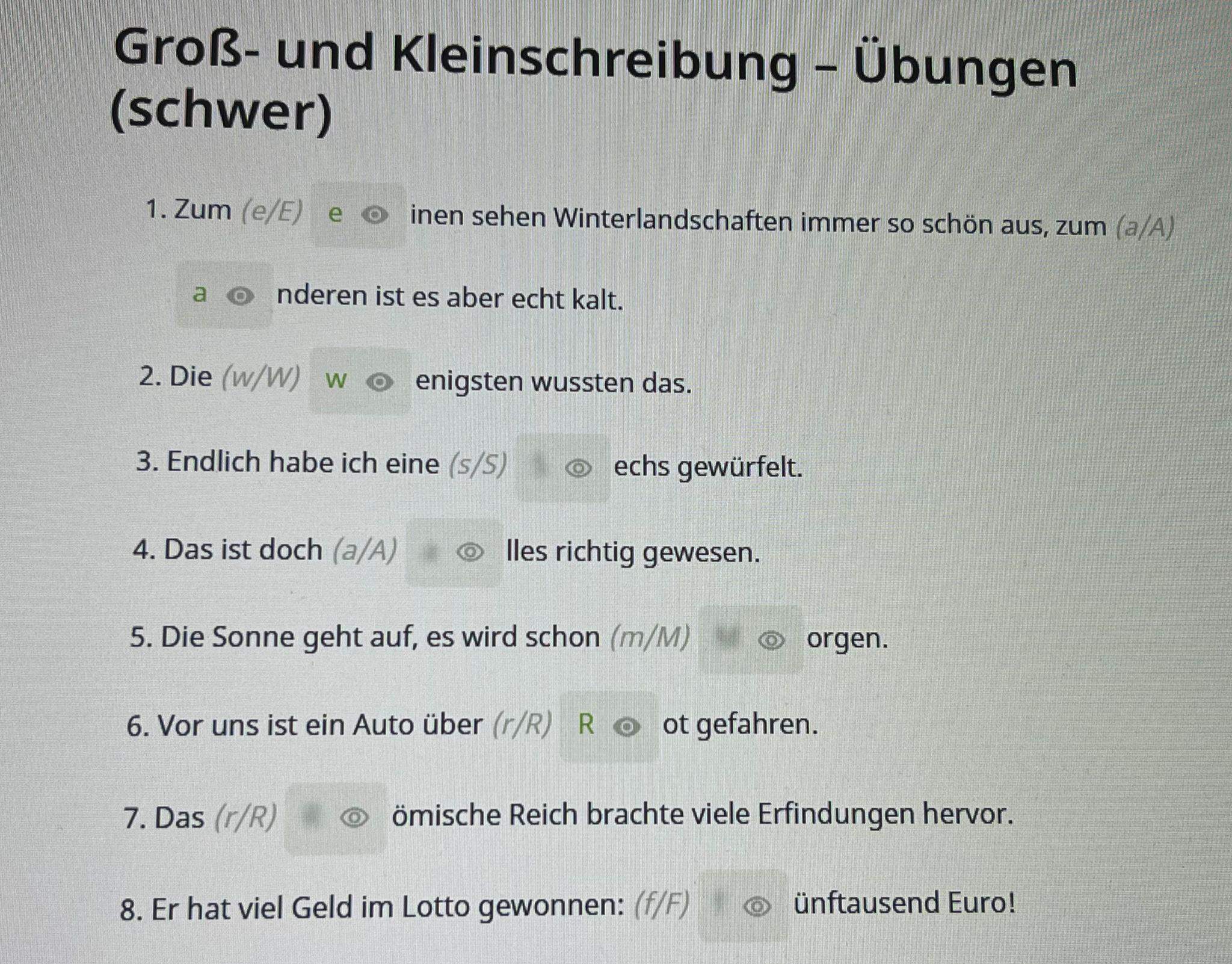 Groß- und Kleinschreibung? (Schule, Deutsch, deutsche Grammatik)
