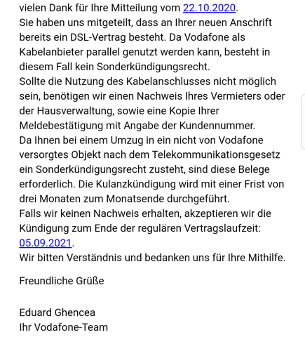 Große Probleme Unitymedia/Vodafone Vertrag zu kündigen?