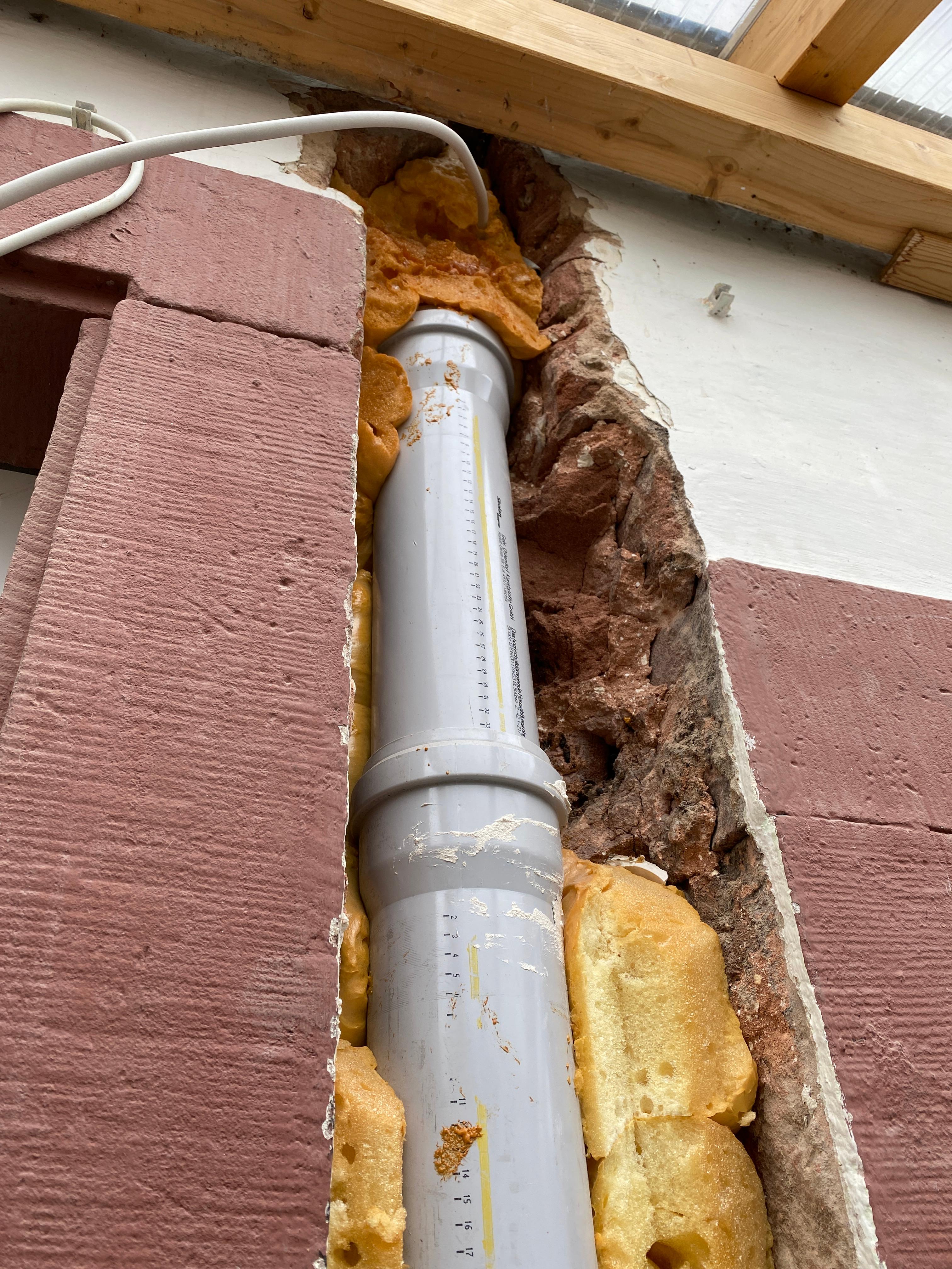 Grosser Spalt In Wand Schliessen Computer Mauerwerk